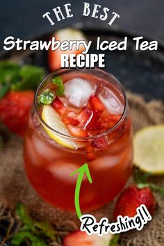 the best strawberry iced tea must try