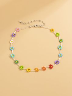 Color: Multicolor Gender: Women Material: Plastic Magnetic: No Details: Flowers Style: Vacation Product Measurements in cm : Size Length one-size 38-43 Trendy Multicolor Flower Necklace With Colorful Beads, Spring Multicolor Flower Necklace With Colorful Beads, Multicolor Beaded Necklace With Flower Charm For Summer, Trendy Multicolor Beaded Flower Necklace, Spring Multicolor Beaded Flower Necklace, Multicolor Round Beads Flower Necklace For Summer, Adjustable Multicolor Flower Necklace For Spring, Spring Multicolor Adjustable Flower Necklace, Beaded Flower Necklace For Spring