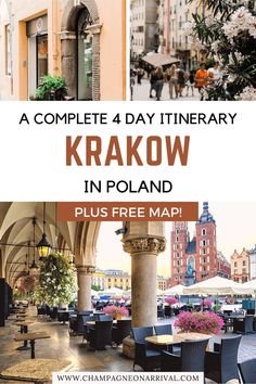 a collage of photos with the words krakow in poland