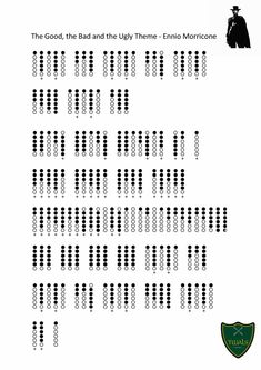 the good, bad and ugly theme - emo morricone worksheet