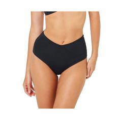 Elongate your frame in the high-waisted High Tide Bikini Bottom. A v-front and classic coverage combine for a suit that is as classy as you are. Our classic black fabric gives it that extra edge, too. Elegant High-waist Swimwear, Elegant High Waist Fitted Swimwear, Elegant High-waist Fitted Swimwear, Elegant Fitted High-waist Swimwear, Elegant High Waist Lined Swimwear, Elegant Solid Color High Waist Swimwear, Elegant High-cut Leg Swimwear, Elegant High Waist Shapewear With Contoured Waistband, Elegant Black High-cut Leg Swimwear