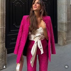 Blazer Is M, Pants Are L New With Tag Blogger’s Favorite Zara Best Sellers Zara New Collection Zara 2022 Womens Blazer Outfit Business, Womens Blazer Outfit, Lace Suit, Colorful Eclectic, Preppy Prom, Boho Contemporary, Trendy Business Casual, Open Blazer, Lace Blazer