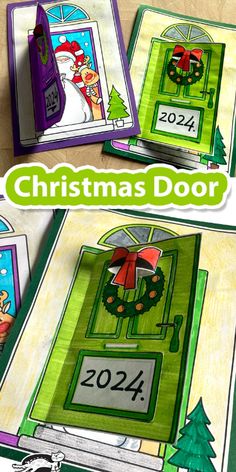 the christmas door is open and ready to be used for children's crafts, including paper