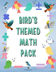 Bird theme Math pack Helps kids to learn math. Very educational for the children and great for those struggling with math, or in preschool and beginning on the learning journey. What is included: one PDF file featuring US Letter size 8.5x11"  How it works: Purchase by adding  Bird theme Math pack to your cart and proceed through check out.  Access printable PDF and download and print chose the size 8.5x11" Learn Math, Learning Journey, Bird Theme, Learning Math, School Items, Letter Size, Helping Kids, Preschool, Beauty Book