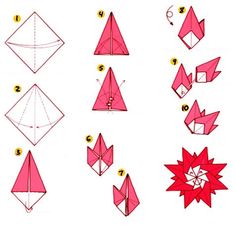 step by step instructions to make origami flowers with pictures for kids and adults