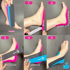 There are so many ways to apply #muscletape. Choose different ways to adjust different muscle groups. You can focus on the #pain points. Use #footpaintape to relax the related muscles and promote blood circulation to help. #Kinesiologytape #painrelieve #fyp #physicaltherapy Ankle Kinesio Taping, Facitis Plantar, Ankle Taping, Achilles Pain, Different Muscle Groups, Cheer Workouts