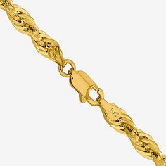 Features: Quick ShipJewelry Closure: Lobster ClaspLink Construction: SemisolidMetal Color: YellowChain Length: 20 InchChain Width: 4.25 MillimetersChain Construction: RopeCare: Wipe CleanMetal: 14k GoldNecklace Type: Chain NecklacesCountry of Origin: Imported Rope Chain Necklace, Chain Necklaces, Rope Chain, Chains Necklace, Chain Necklace, Necklaces, Pendant Necklace, Chain, Gold