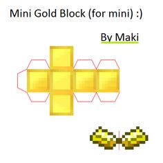 the instructions for how to make an origami gold block in minecraft style