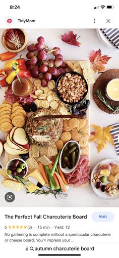 an image of a table full of food and snacks on it's facebook page