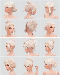 the different hairs styles are shown in this image