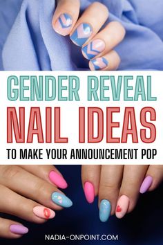 Nail Ideas Aesthetic! here you will find unique and fun gender reveal nail ideas. baby shower nail ideas gender reveal | simple gender reveal nail ideas | gender reveal party nail ideas | gender reveal nail design ideas | easy gender reveal nail ideas | cute gender reveal nail ideas | simple nail ideas for gender reveal | gender reveal nail ideas boy or girl #GenderReveal #Nails