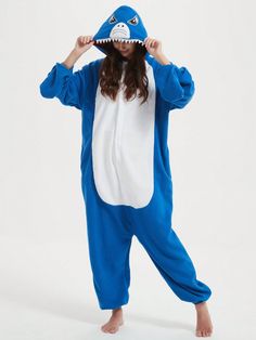 Black Cat Unisex Cosplay Cartoon One Piece Pajamas,  Fleece Thickened Hooded Jumpsuit, Fall, Winter, Christmas Animal Cosplay Pajamas, Funny One Piece Outfit For Halloween Party Royal Blue Cute,Casual-Young,Casual-Woman  Long Sleeve  Animal,Cartoon,Colorblock  Slight Stretch Fall,Spring,Spring/Fall,Winter,All,Fall/Winter Women Sleep & Lounge, size features are:Bust: ,Length: ,Sleeve Length: Pyjamas Onesie, Penguin Onesie, Winter Prom Dresses, Penguin Pajamas, Blue Penguin, Pajama Costume, Chat Kawaii, Animal Pajamas, Unisex Onesies