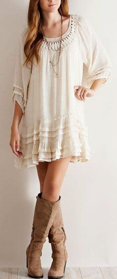 Bohemian Fall Fashion, Chic Style Inspiration, Rok Outfit, Chic Clothing Style, Mode Hippie, Spring Dresses Casual, Boho Fashion Bohemian