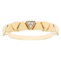 Accessorize in style with this Boston Bay Diamonds 14k gold over sterling silver diamond accent triangular stackable ring. Click on this JEWELRY & WATCHES GUIDE to learn about fit, styles, materials and more! Accessorize in style with this Boston Bay Diamonds 14k gold over sterling silver diamond accent triangular stackable ring. Click on this JEWELRY & WATCHES GUIDE to learn about fit, styles, materials and more! FEATURES Width: 1.9 mm Nickel free Metal: sterling silver Plating: 14k gold Finish Fine Jewelry Yellow Gold Trillion Cut Ring, Yellow Gold Trillion Cut Diamond Ring, Modern Trillion Cut Rings With Diamond Accents, Trillion Cut Diamond Ring In Yellow Gold, Gold 14k Trillion Cut Diamond Ring, Yellow Gold Rings With Single Cut Trillion Diamonds, Gold Trillion Cut Diamond Ring In 14k Gold, Modern Gold Trillion Cut Diamond Ring, Yellow Gold Trillion Cut Ring With Single Cut Diamonds