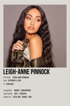 an advertisement for a fashion show featuring a woman with long black hair and brown eyes