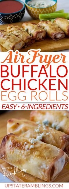 an air fryer buffalo chicken egg rolls recipe