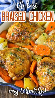 the best baked chicken with carrots and potatoes