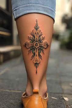 Christian Cross Tattoos, Religious Tattoo, Cross Tattoo Designs, Cross Tattoo, I Tattoo, Tattoo Ideas, Tattoo Designs, Tattoos, Design