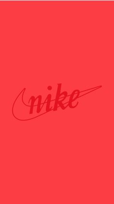 the nike logo is red and black on a red background, it appears to be in color