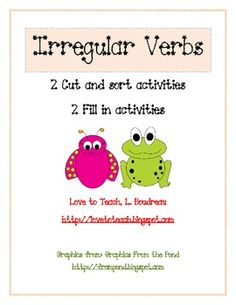 irregular verbs with two frogs and one frog