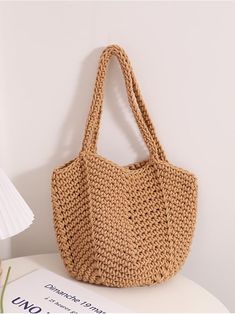 From LikeMyChoice® This casual woven shoulder bag is the perfect summer companion! Featuring a stunning braided design and two convenient double shoulder straps, you can take it with you on all your summer adventures. Whether it's an outdoor picnic or a casual day out, this bag has you covered. Size:Width 30CM*Height 26CM*Shoulder Strap Length 22CM Floral Hair Crown, Tas Bahu, Reindeer Headband, Braid Designs, Short Coat Jackets, Holiday Beach, Outdoor Picnic, Swimsuit Dress, Floral Headbands