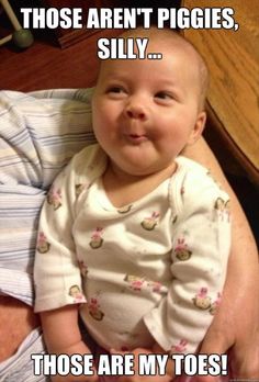 a baby sitting on top of a bed with the caption friday is pizza night, silly