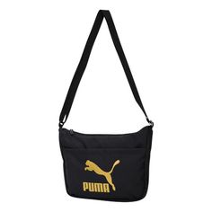 PUMA Originals Urban Mini Messenger Shoulder Bag 'Black Gold' 078817-01 Puma Original, Fashion Performance, Stylish Sneakers, Perfect Pair, Your Perfect, Shoulder Bag, The Originals, Sneakers, Gold