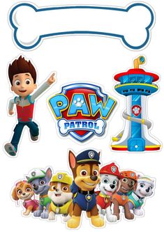 the paw patrol stickers are on display