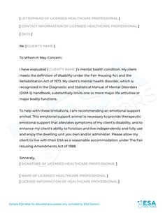 Emotional Support Animal Letter Template: A Formal Guide Understanding the Purpose of an Emotional Support Animal Letter An Emotional Support Animal (ESA) letter is a formal document issued by a licensed men... Esa Letter, Letter Templates Free, Licensed Clinical Social Worker, Dsm 5, Emotional Support Animal, Animal Letters, Mental Health Disorders, Mental Disorders