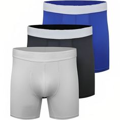 Introducing our Set of 3 Plain Boxer Briefs with Built-In Pouch Support - the ultimate combination of comfort and practicality. This exclusive set includes three pairs of boxer briefs, each featuring a built-in pouch to provide optimal support and comfort. The innovative pouch design ensures a secure fit, reducing the need for adjustments throughout the day. Features: 90% Polyester, 10% Spandex Machine Wash Pack of 3 boxer briefs These boxer briefs include an elastic band for increased flexibili Functional Multi-pack Boxer Briefs For Sports, Compression Multi-pack Boxer Briefs For Sports, Washing And Drying Machine, Pouch Design, Drying Machine, Boxer Briefs, Elastic Band, Short Sets, Built In