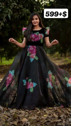 Frock Models, Simple Frock Design, Georgette Gown, Long Frock Designs, Long Gown Design, Simple Frocks, Lehenga Designs Simple, Anarkali Dress Pattern, Beautiful Long Dresses