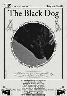 the black dog is featured in this poster