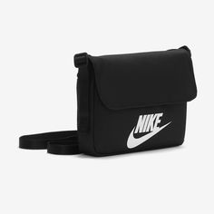 A Clean Design That Fits Your Style And Your Essentials, The Nike Sportswear Crossbody Bag Features A Zipper Back Pocket And Magnetic Flap Close. It's Made From Fabric That Contains A Blend Of At Least 65% Recycled Fibers. Black/Black/White Nike White Everyday Bags, Nike Casual Bag With Adjustable Strap, Nike Shoulder Bag With Adjustable Strap, Casual Nike Bag With Adjustable Strap, Functional Nike Bag With Adjustable Strap, Functional Shoulder Bag With Logo, Nike Crossbody Travel Bag, Nike Shoulder Bag For Everyday Use, Nike Everyday Rectangular Shoulder Bag