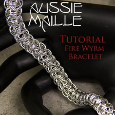 Chain Maille Tutorial Fire Wyrm Bracelet | Etsy Chainmail Diy, Chainmaille Jewelry Patterns, Chain Maille Patterns, Chainmaille Tutorial, Paracord Bracelet Tutorial, Chainmail Jewelry, Chainmaille Bracelet, Chain Maille Jewelry, Beaded Jewels