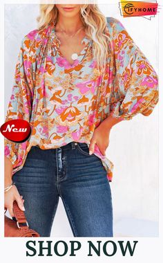 Sky Blue Floral Print Loose Fit Ruched V Neck Blouse Casual Ruched V-neck Blouse, Casual V-neck Ruched Blouse, Flowy Ruched Blouse For Spring, Casual Ruched Billowy Blouse, Casual Billowy Ruched Blouse, Casual Lantern Sleeve Blouse For Beach, Casual Lantern Sleeve Beach Blouse, Casual Billowy Blouse With Floral Print, Billowy Tops For Spring Vacation