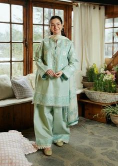 COCO LAWN - Vol 2 - Laam Zara Shahjahan, Embroidered Pants, Simple Pakistani Dresses, Chiffon Dupatta, Lawn Suits, Pakistani Dress Design, Suit Designs, Fabric Stores Online