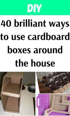 the instructions for how to use cardboard boxes around the house are shown in this article