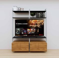 Media Unit Builder Media Organization, Modern Media Unit, Marvel Design, Media Consumption, Media Shelf, Dwell Magazine, Mid Century Aesthetic, Shelving Solutions, Tea For Two