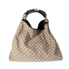 Gucci Brown Gg Canvas And Leather Horsebit Chain Hobo 0.5lb Gucci Bags Gucci, Gucci Bags, Gucci Bag, Limited Time, Bag Lady, Gucci, Shoulder Bag, Chain, Canvas