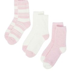 **Nwt 3 Pair Of Fuzzy Fantasies ** 1 Pink Stripe, 1 White & 1 Pink **Sz: 4-10 ** 100% Polyester ***Pet & Smoke Free Home*** **Please Don't Hesitate To Contact Me If You Have Any Questions About My Listed Items.** Super Soft White Socks For Loungewear, White Super Soft Socks For Loungewear, Comfortable White Socks For Loungewear, Pink Fuzzy Socks, Aesthetic Socks, Fluffy Socks, Sock Outfits, Comfy Socks, Cute Dress Outfits