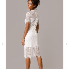 Brand New Was Going To Wear For Bridal Luncheon And It Was Canceled Due To Flood Warnings. New With Tags. Size Small. White Lace Party Dress, Light Blue Lace Dress, Boho Shift Dress, Cocktail Dress Patterns, Knit Lace Dress, Wrap Dress Long, Wrap Dress Long Sleeve, Navy Blue Lace Dress, Lace Burgundy Dress