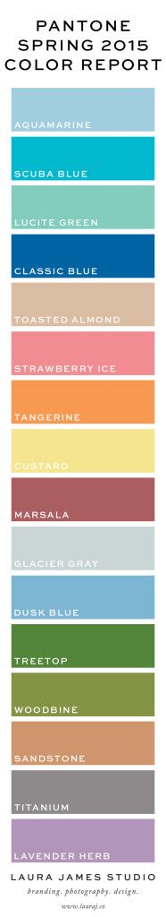 the color chart for pantone's new colors