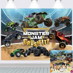 monster jam crush it wall mural sticker