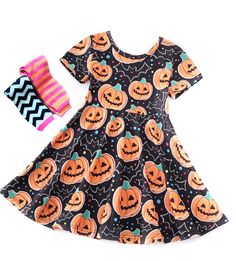 Lantern Outfit, Silk Production, Pretty Little Dress, Pumpkin Dress, Portrait Dress, Patch Dress, Outfit Halloween, Baby Skirt