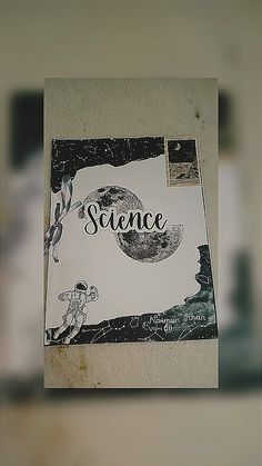 a piece of paper with the word science on it