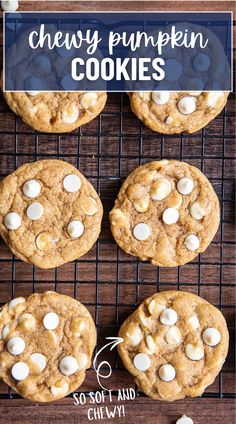 These chewy pumpkin white chocolate chip cookies are the best cookies you'll have this fall season! The cookies are chewy, soft, pumpkin cookies with slightly crispy edges - and not cakey! Pumpkin White Chocolate Chip Cookies, Pumpkin White Chocolate, Soft Pumpkin Cookies, The Best Cookies, Best Thanksgiving Recipes, White Chocolate Chip, Best Cookies, White Chocolate Chip Cookies, Pumpkin Chocolate Chip Cookies