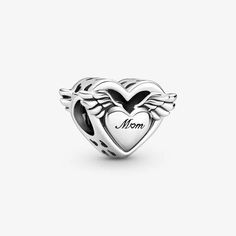 PRICES MAY VARY. Sterling Silver Heart Charm: This PANDORA charm includes angel wings extending outwards; there's a polished raised heart in the center with the engraving "Mom" on one side and "My Angel" on the other Compatible with PANDORA Moments: PANDORA Moments is a way to say something about who you are through every charm and bracelet you choose and how you choose to wear it PANDORA Charms: Every one of our hand-finished bracelet charms is like a chapter in the book of your life Sterling S Pandora Angel, Ali D'angelo, Angel Mom, Diy Jewelry Gifts, Silver Angel Wings, Charms Pandora, Bracelet Pandora, My Angel, Pandora Style