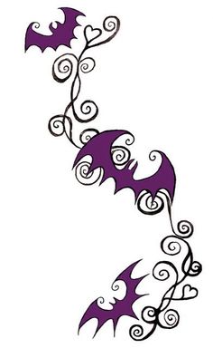 Gothic Rib Tattoo, Gothic Tattoo Stencils, Purple Drawings, Bats Tattoo, Bat Tattoos, Bat Tattoo, Geniale Tattoos, Tattoo Stencil, Dream Tattoos