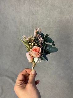 a person holding a flower in their hand