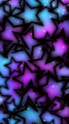 purple and blue stars in the night sky